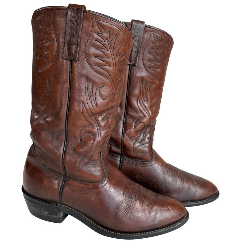 Vintage Red Wing 9801 Pecos Roper Biker Boots Men's Work Pull On Cowboy Size 8